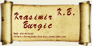 Krasimir Burgić vizit kartica